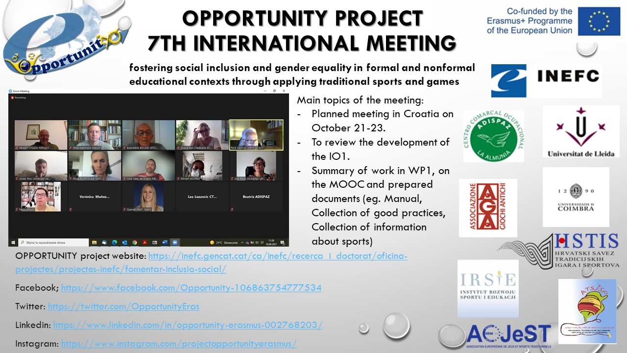 VII spotkanie online w ramach projektu OPPORTUNITY